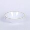 24 White 7 oz Plastic Dessert Ice Cream Bowls Gold Rim Party Events Decorations